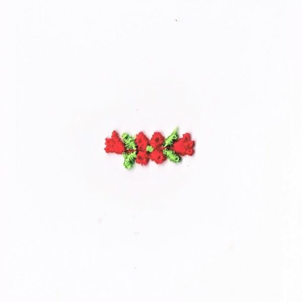 écusson dentelle mini fleur rouge à coudre, 2.5 x 1.0cm hauteur pour la lingerie
