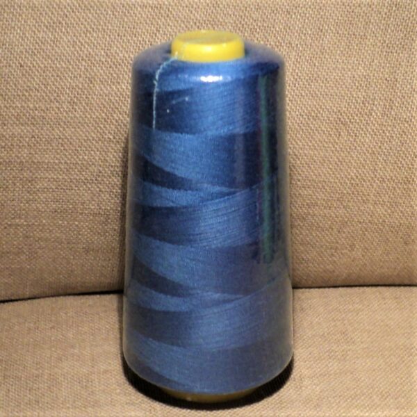 Fil à surjeter, Cône 3000 Yards Bleu, polyester, tous tissus, fil pour la surjeteuse, fil à coudre machine