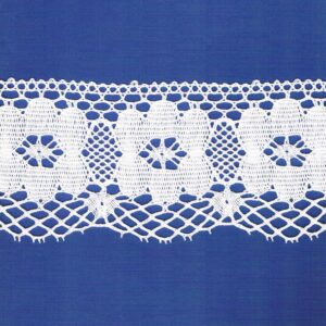 Ruban dentelle blanc 90mm 100% coton dentelle crochet large couture, 9.5 cm