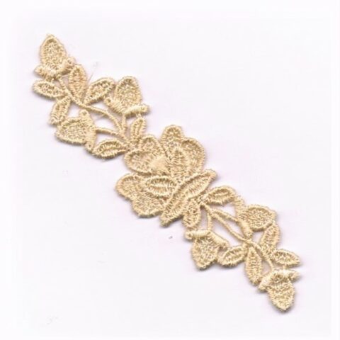 Tissu brodé 3D rose pour document, fleur, dentelle de Venise, couture, applique, col de la présidence, prairie, accessoires appliqués, 1 pièce  15