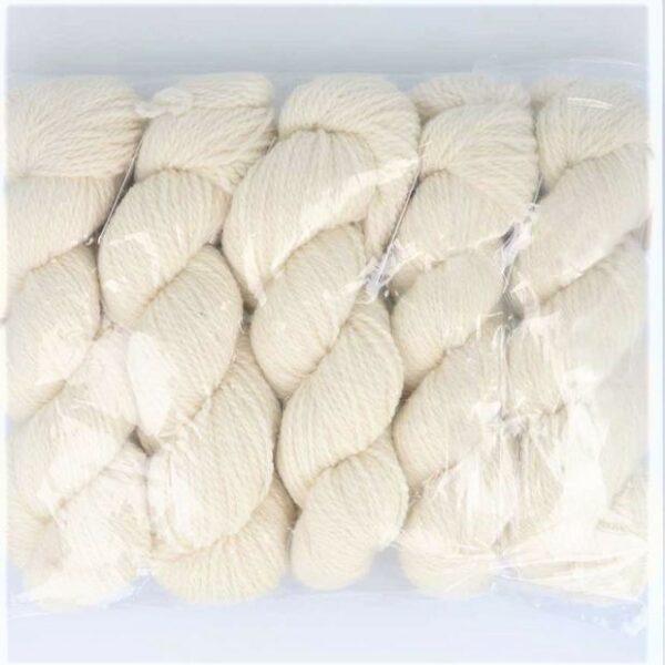 Laine naturel écru100g laine à tricoter et crocheter, laine pure par paquet de 5 pcs