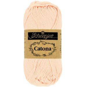 Catona Pèche Pétale fil coton à tricoter, crocheter 50g pour les amigurumis, vestes, pulls, foulard Scheepjes 263 Petal Peach