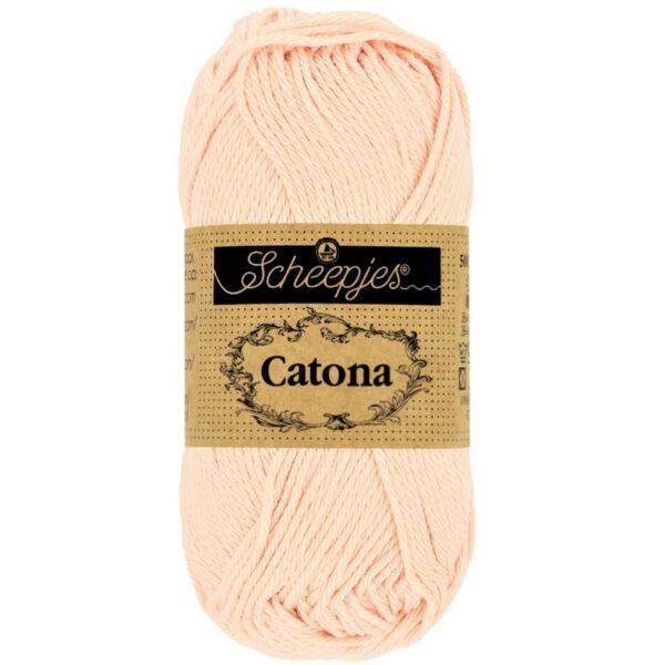 Catona Pèche Pétale fil coton à tricoter, crocheter 50g pour les amigurumis, vestes, pulls, foulard Scheepjes 263 Petal Peach