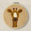 DMC Punch needle kit girafe, kit aiguille punch à broder débutant PN010K fait