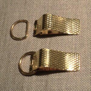 Fermoir clips métal 16mm doré, agrafe cape manteaux