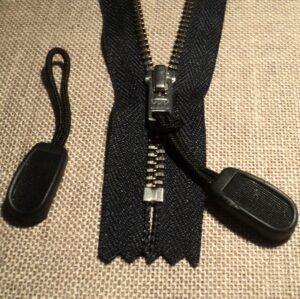 Tirette cordon noir pour fermeture 60mm tire zip, extension de tirette