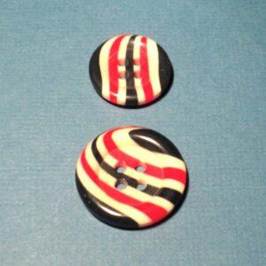 Bouton tricolore 18mm/22mm rouge bleu écru bouton 4-trous pour gilet, robe, veste