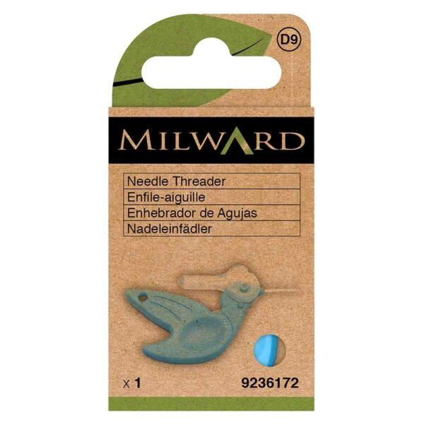 Enfileur d'aiguilles main et aiguilles machine à coudre Milward l'oiseau colibri bleu