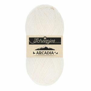 Laine Arcadia SCHEEPJES 801 Pampas blanc 75% laine vierge fil à chaussettes, pulls, écharpes et bonnets