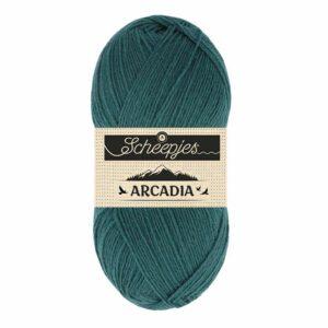 Laine Arcadia SCHEEPJES 805 Delta bleu canard ocre 75% laine vierge fil à chaussettes, pulls, écharpes et bonnets