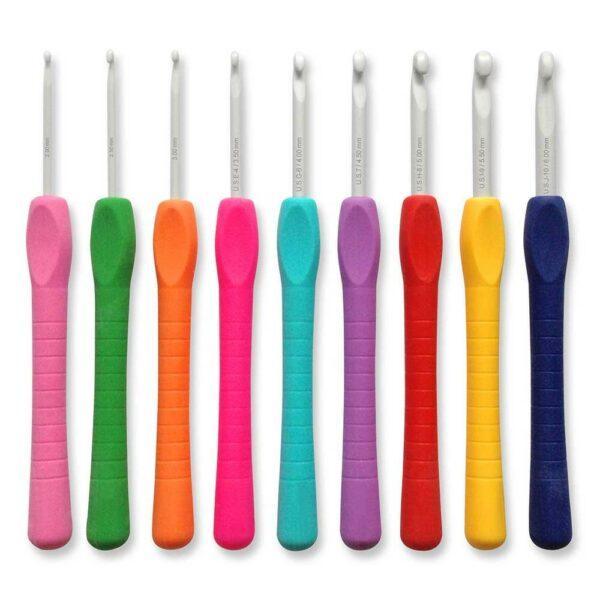 Set à crochet Ergonomiques Pony Easy Grip 2.00mm-6.00mm, set de 9 pièces – Image 2