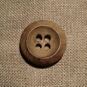 Bouton en bois naturel 30mm 4-trous