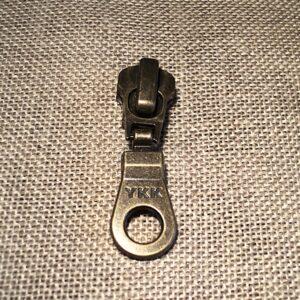 Curseur fantaisie YKK pour fermeture séparable maille 5mm pour métal bronze antique
