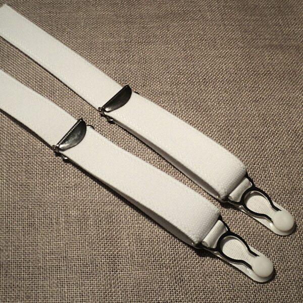 Jarretelles à coudre 20mm blanc (2 pcs), attaches jarretelles, clips jarretelles métal