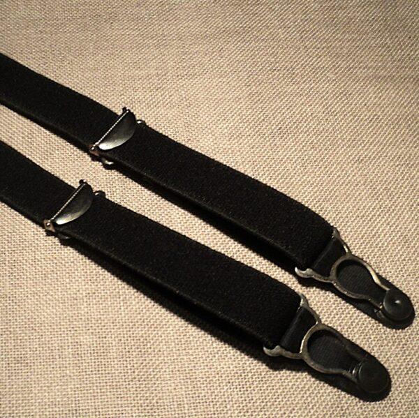 Jarretelles à coudre 20mm noir (2 pcs), attaches jarretelles, clips jarretelles métal