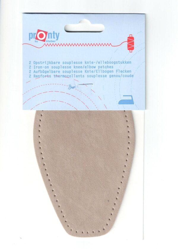 Renforts coudes (2) beige Thermocollants où coudières à coudre