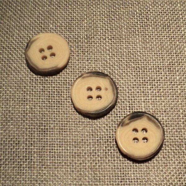 Bouton imitation bois 18mm 4-trous pour gilets, vestes, jupes, robes