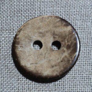 Bouton naturel de bois en noix de coco 35mm 2-trous manteaux, gilets, vestes et sacs