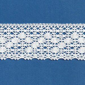 Dentelle-BLANC-40mm-ruban-dentelle-crochet-fine-100-coton