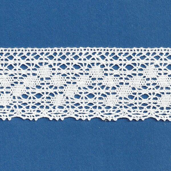 Dentelle-BLANC-40mm-ruban-dentelle-crochet-fine-100-coton