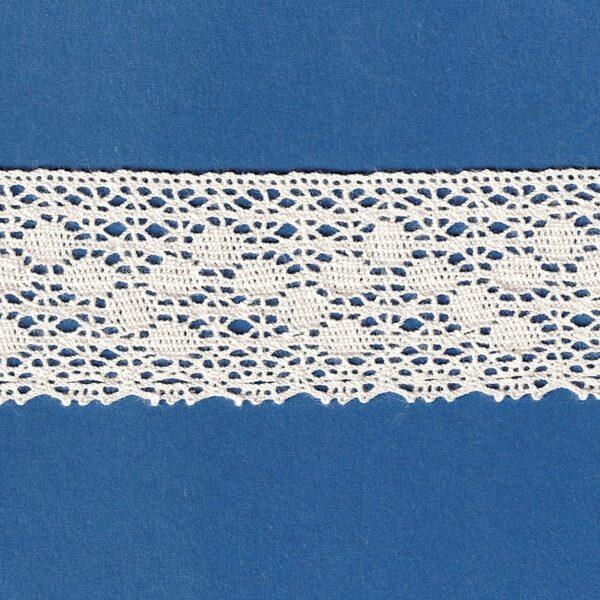 Dentelle ÉCRU 40mm, ruban dentelle crochet fine, 100% coton