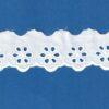 Ruban dentelle Broderie Anglaise blanc 30mm 100% coton avec fleurs image 2