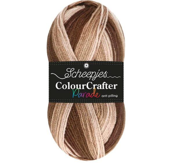 Colour Crafter Parade 100g Brown Blend 409 fil à tricoter,crocheter Scheepjes pour vestes, pulls, bonnet, écharpes etc