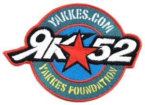 Écusson Thermocollant Aéronautique ou Aviation 9.0cm rond yakkes foundation RK52 vert, rouge, jaune, blanc et bleu