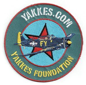 Écusson Thermocollant Aéronautique ou Aviation 9.0cm rond yakkes foundation vert, rouge, jaune, blanc et bleu