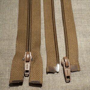 Fermeture spirale séparable 25cm jusqu'à 60cm Beige Camel 25-30-35-40-45-50-55-60cm