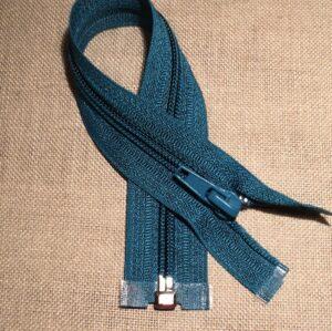 Fermeture spirale séparable 25cm jusqu'à 60cm Bleu Canard 25-30-35-40-45-50-55-60cm