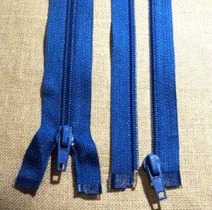 Fermeture spirale séparable 25cm jusqu'à 60cm Bleu Vif 25-30-35-40-45-50-55-60cm