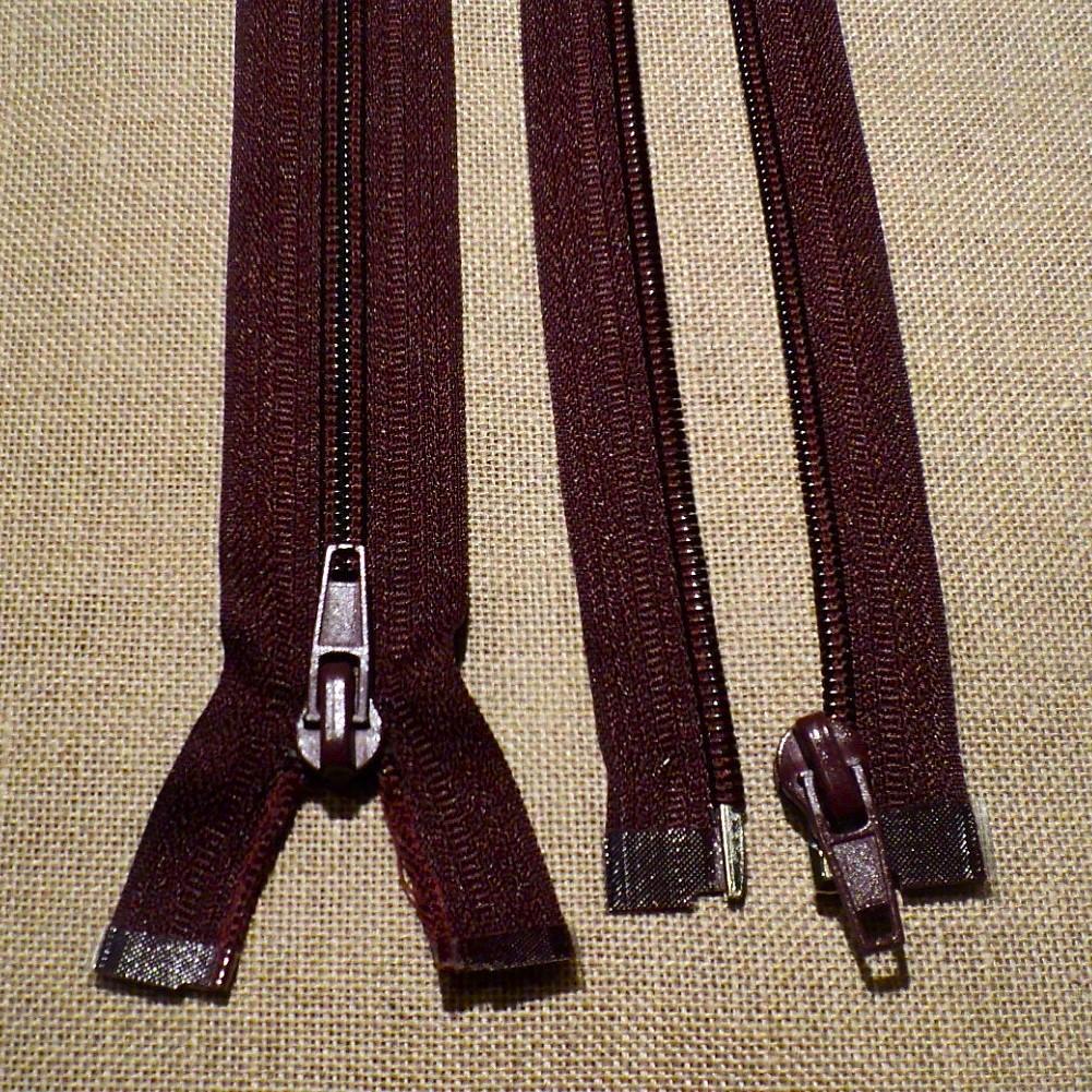 Fermeture spirale séparable 25cm jusqu'à 60cm Bordeaux 25-30-35-40-45-50-55-60cm