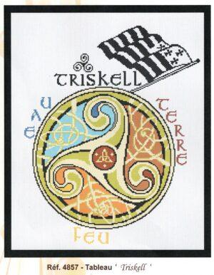 Triskell Eau Feu Terre 35x45cm Aida 7 Kit au point de croix Marie Coeur 4857