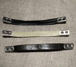 Brides de suspension pour manteau 3 pcs, similicuir noir, marron, beige