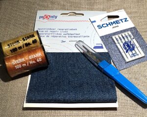 kit de réparation pour jeans denim