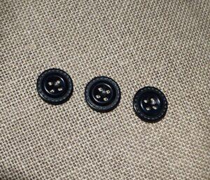 Bouton chemise 12mm bleu marine 4-trous Petit bouton button down