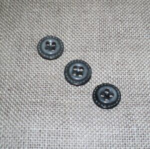 Bouton chemise 12mm gris 4-trous Petit bouton button down