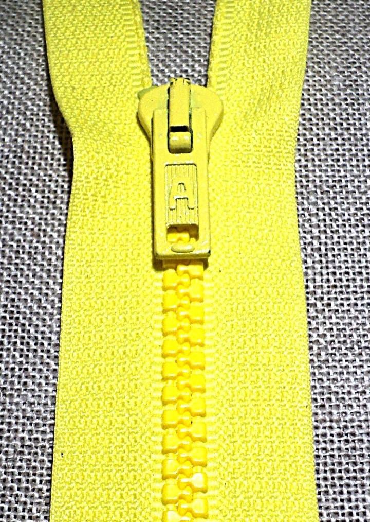 Fermeture Séparable 25cm jusqu'à 35cm Jaune vif 25-30-35cm, maille 6mm