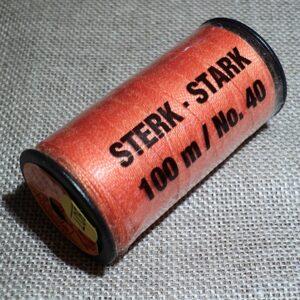 Fil cordonnet orange doux 100m Goldmann EXTRA FORT nr 40, très résistantes, machine et main