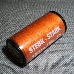 Fil cordonnet orange vif 100m Goldmann EXTRA FORT nr 40, très résistantes, machine et main