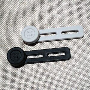 Rallonge bouton 2 pièces (15mm), rallonge pantalon, jupe blanc noir extension 2 tailles