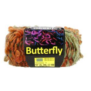 Scheepjes Butterfly orange kaki marron 100 g fil épais à tricoter laine acrylique pour vestes, pulls, bonnet, écharpes etc