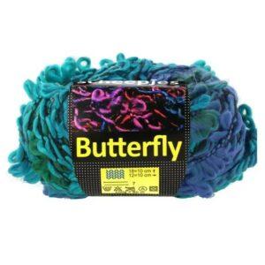 Scheepjes Butterfly turquoise vert bleu 100 g fil épais à tricoter laine acrylique pour vestes, pulls, bonnet, écharpes etc