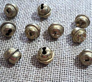 Grelots métal 6mm doré 10 pièces pour travaux manuels, figurines aux crochet, décorations de Noël