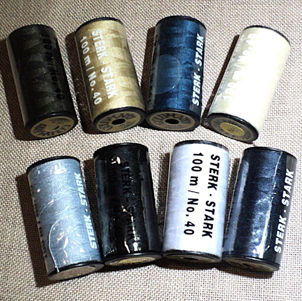 8 x Fil cordonnet 100m Goldmann EXTRA FORT nr 40 très résistantes, machine et main ensemble de couleurs