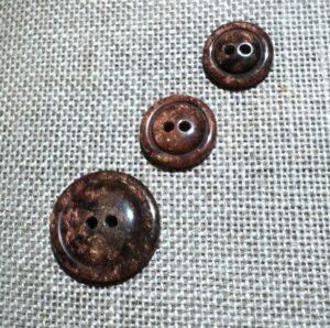 Bouton chemise 11mm12mm13mm marron brique 2-trous Petit bouton jupe, robe
