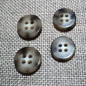 Bouton chemise 12mm13mm marron beige 4-trous Petit bouton button down