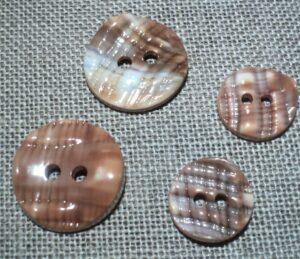 Bouton en nacre coquille véritable 15mm21mm avec 2-trous brique naturel