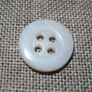 Bouton en nacre véritable blanc 17mm avec 4-trous chemise, robe, jupe, linge de lit